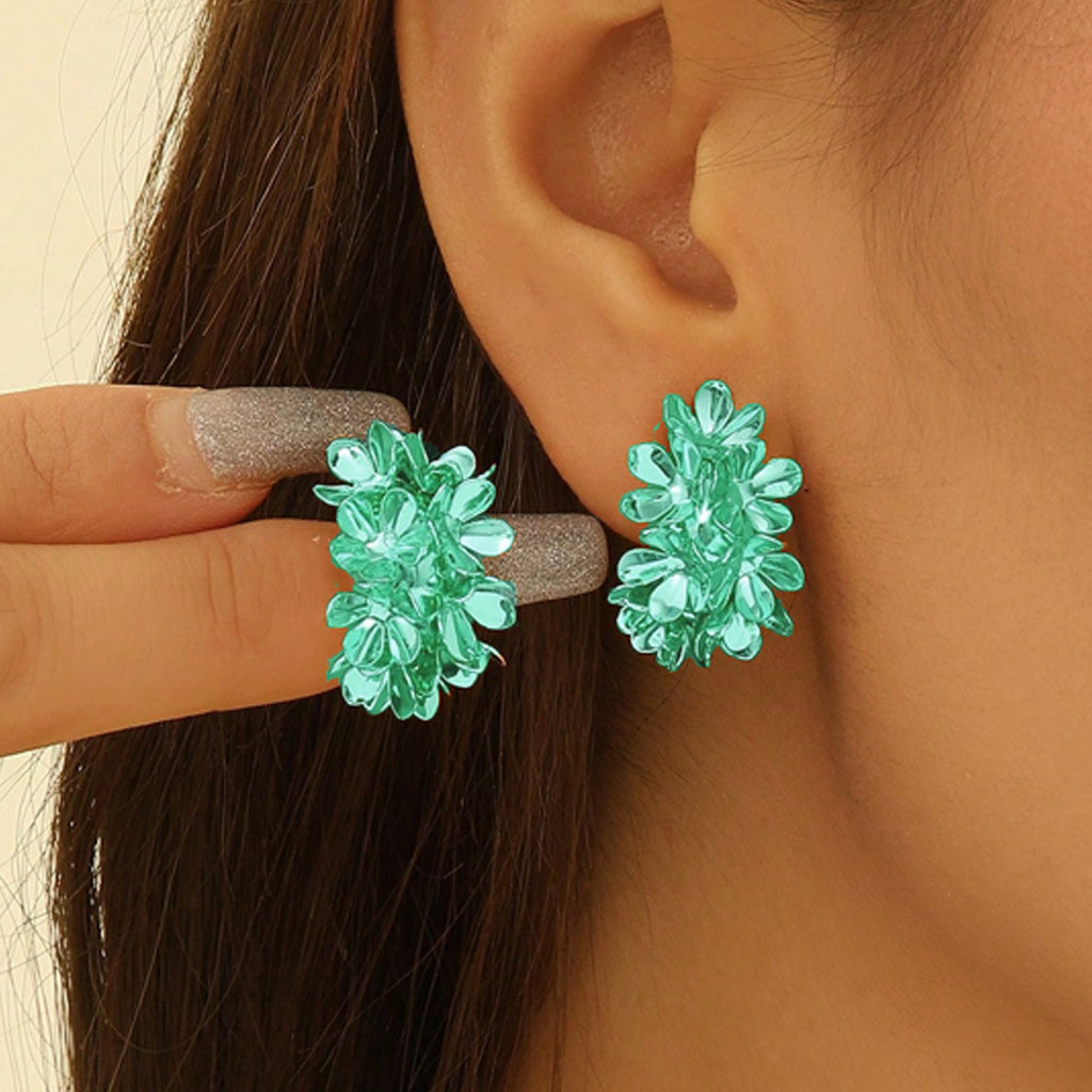 Damen Ohrstecker mit floralen, glitzernden Details Shop Nory