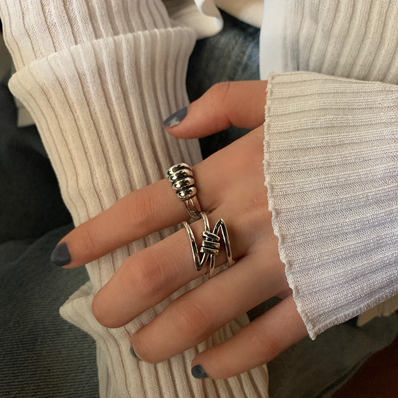 Damen Trendiger offener Ring mit geometrischem Design Shop Nory