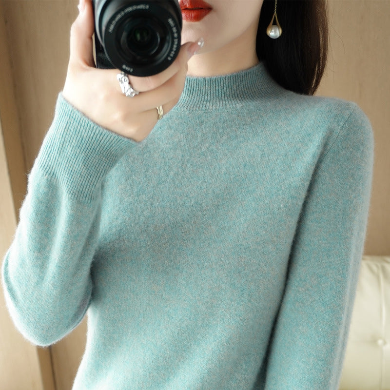 Damen Kurzrollkragenpullover in Kaschmir-Optik mit extralangen Rippbündchen Shop Nory