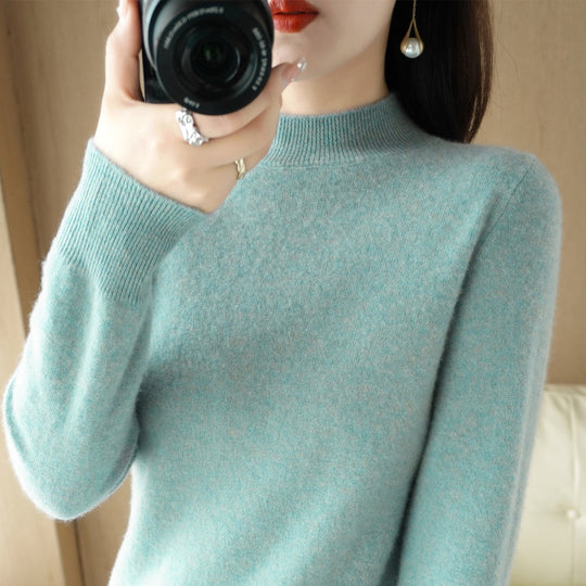 Damen Kurzrollkragenpullover in Kaschmir-Optik mit extralangen Rippbündchen Shop Nory