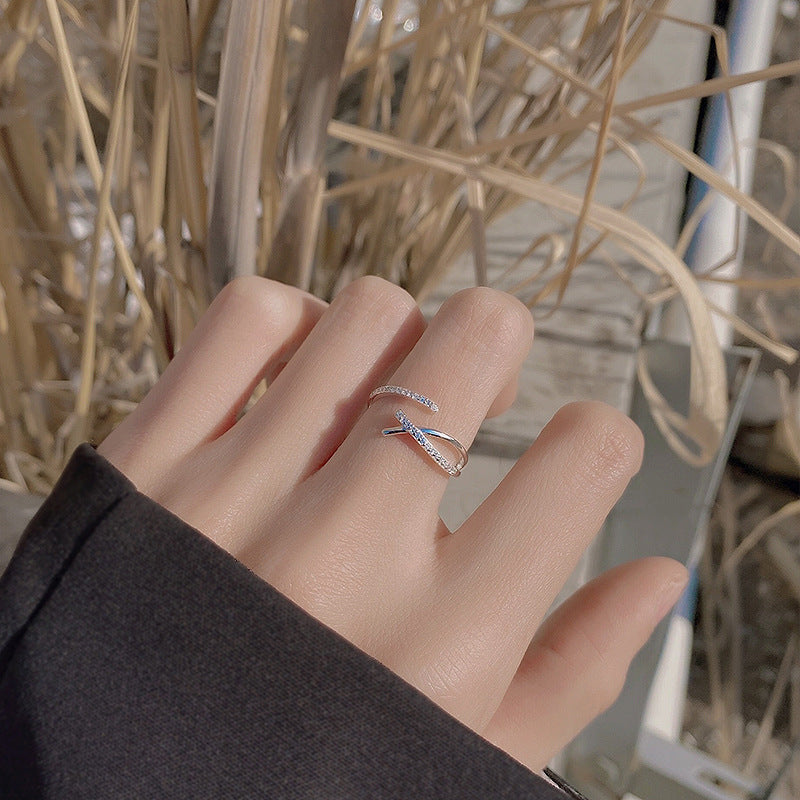 Damen Offener Zirkonia-Ring mit elegantem Design Shop Nory