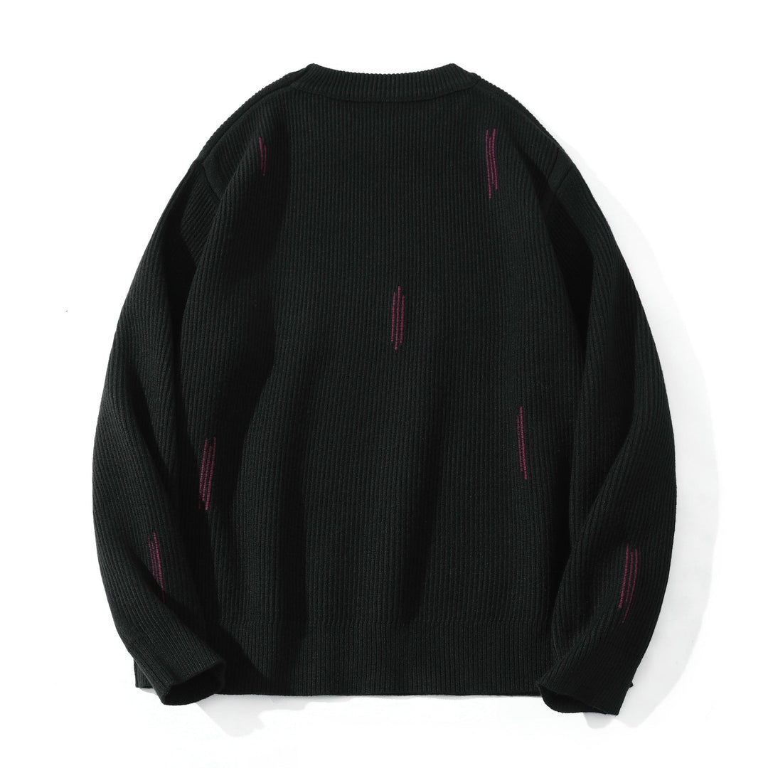 Damen Komfortabler Rippstrick-Pullover in Oversize-Silhouette mit Rundhals und dezentem Destroyed-Look Shop Nory