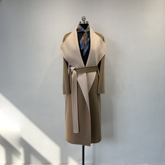 Damen Schicker Wollmischung Mantel Shop Nory