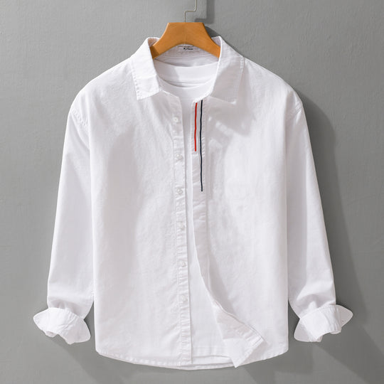Herren Leichtes Relaxed-Oxfordhemd mit Kentkragen und Kontrast-Innenleiste Shop Nory