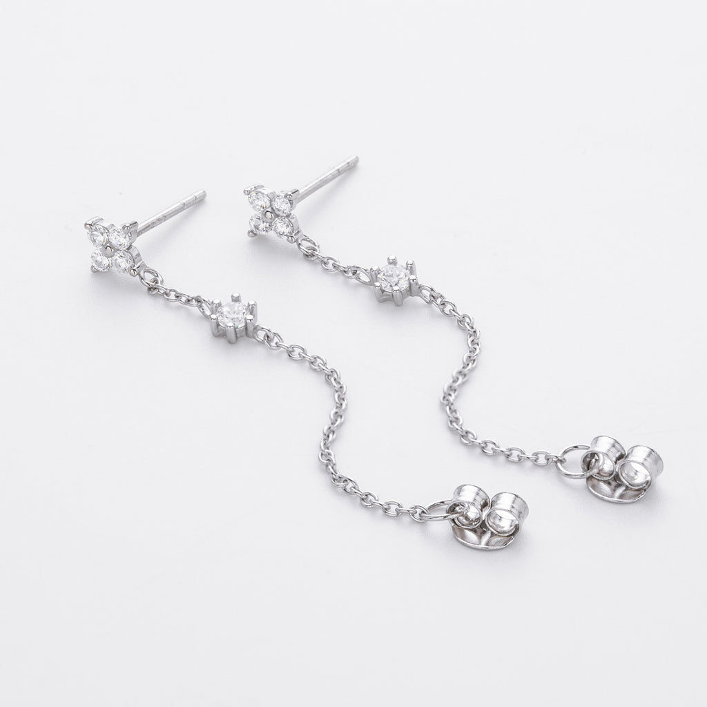 Damen Ohrhänger mit elegantem Zirkon-Kettendesign Shop Nory