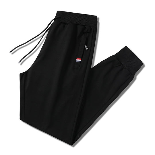 Herren Slim-Fit Jogginghose mit elastischem Rippbund, Kordelzug und Reißverschlusstaschen Shop Nory