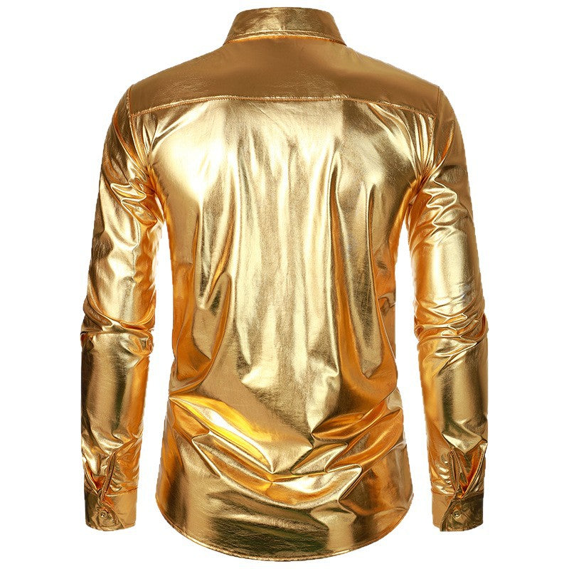 Herren Metallic Hemd