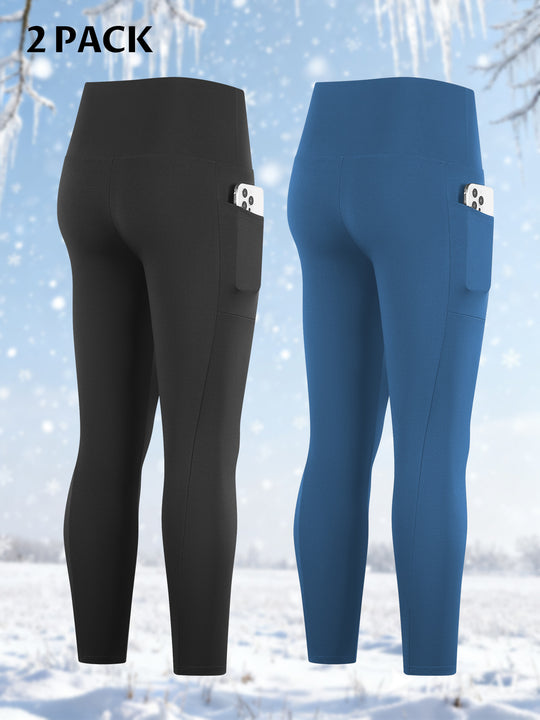 Damen Knöchelhohe Sportleggings mit hohem Bund und seitlicher Smartphone-Tasche Shopy Nory