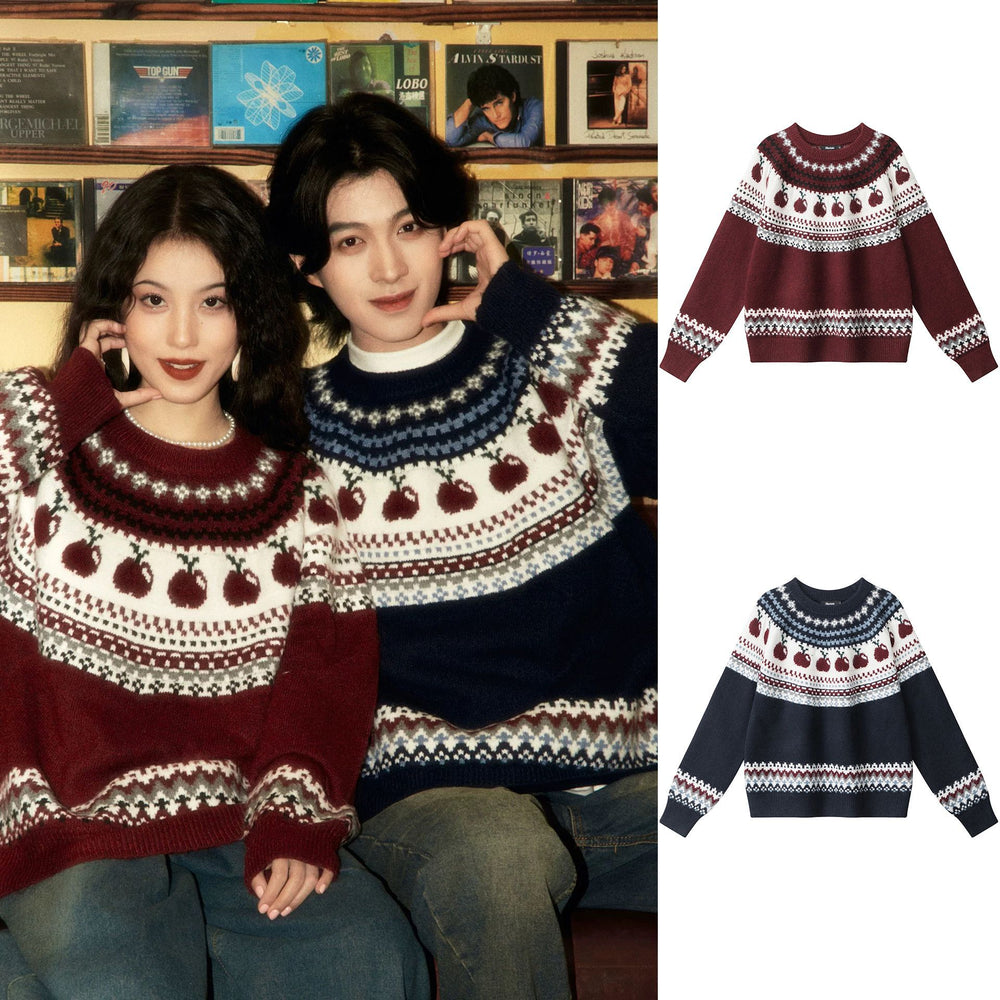 Damen Gemusterter Strickpullover Shop Nory