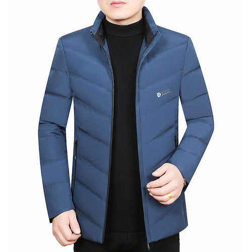 Herren Slim-Fit Reisesteppjacke mit Stehkragen und Chevron-Steppung Shop Nory