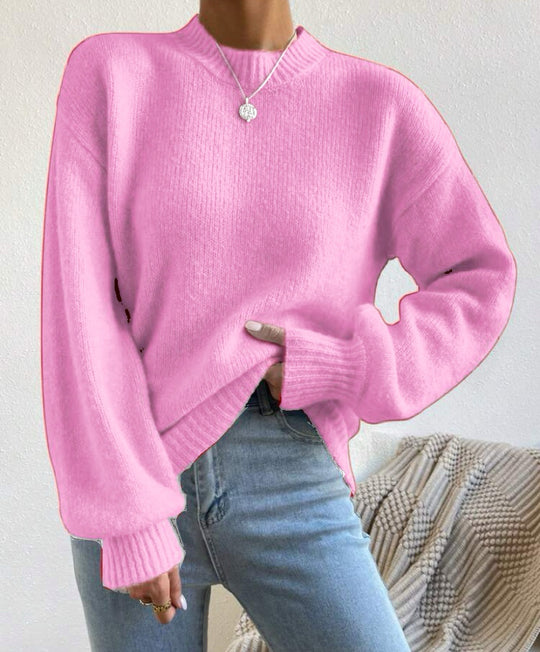 Damen Oversize Feinstrickpullover mit angedeutetem Mohair‑Effekt und verlängerten Rippbündchen Shop Nory