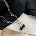 Damen Halskette mit einem stilvollen Kirsch-Anhänger und eleganter Gliederkette Shop Nory