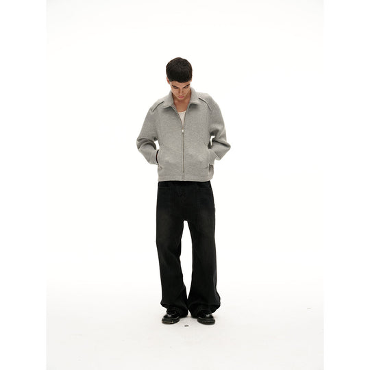 Damen Leichte Boxy‑Sweatjacke mit Hemdkragen, durchgehendem Reißverschluss und verdeckten Seitentaschen Shop Nory
