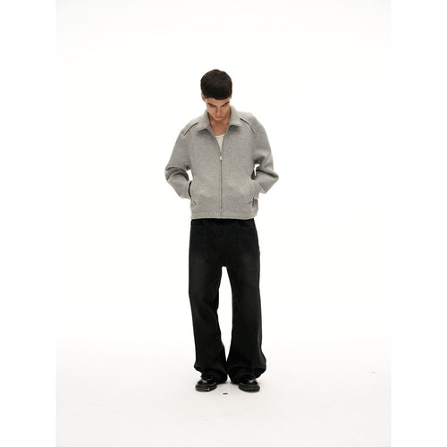 Damen Leichte Boxy‑Sweatjacke mit Hemdkragen, durchgehendem Reißverschluss und verdeckten Seitentaschen Shop Nory