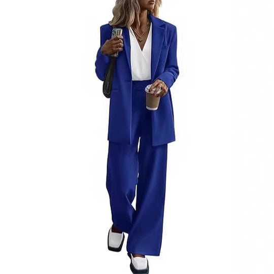 Damen Oversize-Hosenanzug mit Longblazer und weiter Bundfaltenhose Shop Nory
