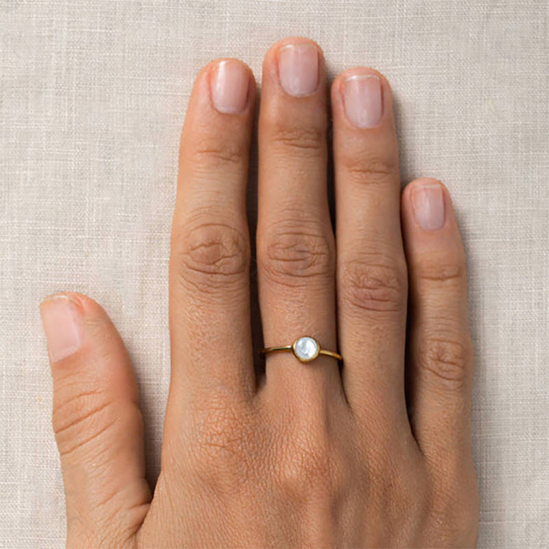 925 Sterling Silber Opal Geometrische Ringe 925 Sterling Silber Ringe | Shop Nory