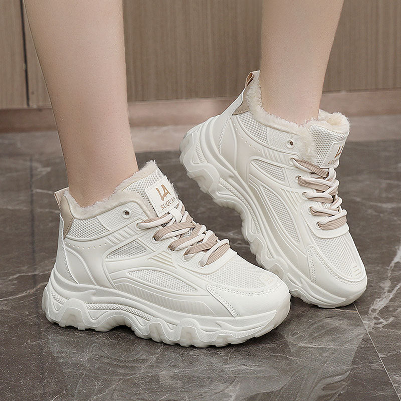 Damen High-Top Sneaker mit isolierendem Innenfutter und rutschfester Sohle Shopnory
