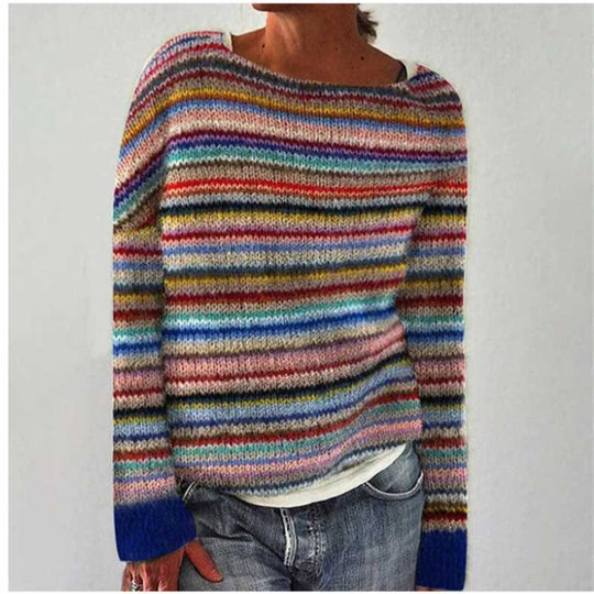 Damen nan Norwegerpullover aus Wollmix mit Rundhalsausschnitt und traditionellem Fair-Isle-Yoke Shop Nory