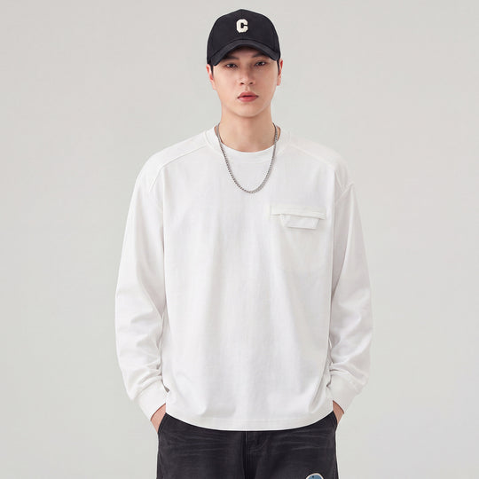 Herren Oversize Sweatshirt mit Brustklappe und Raglanärmeln Shop Nory