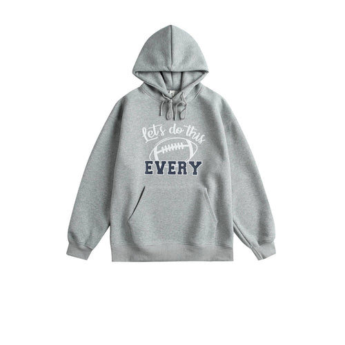 Unisex Kapuzenpullover mit College‑Print, Kängurutasche und relaxed Fit Shop Nory