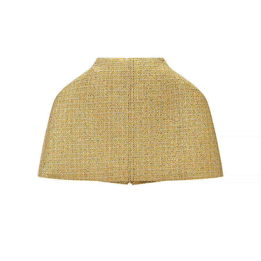 Damen Kurz-Capelet aus Bouclé-Tweed mit Stehkragen Shop Nory