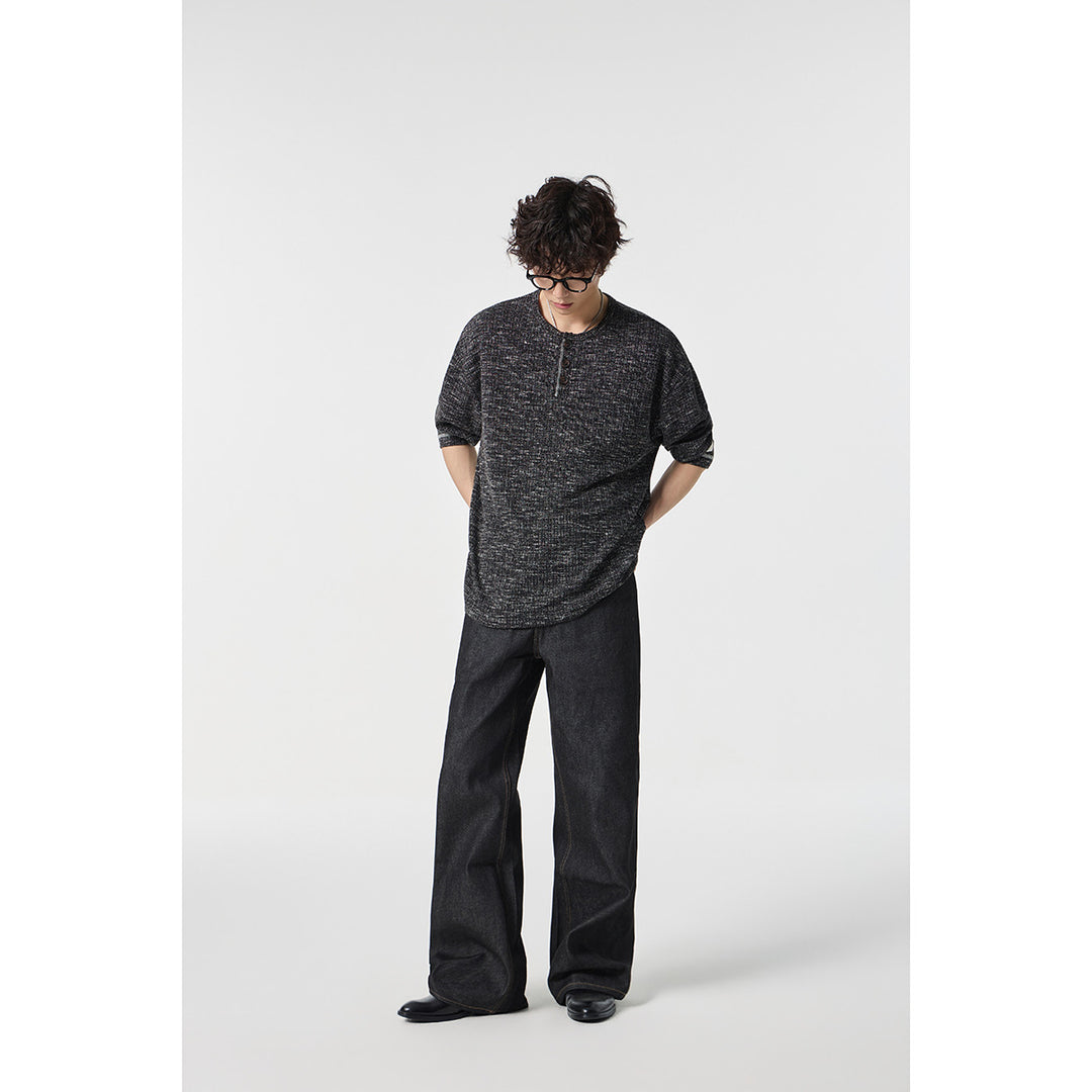 Unisex Thermo-Waffelstrick-Henleyshirt mit Knopfleiste und Rippstruktur Shop Nory