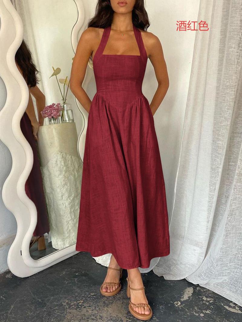 Damen Maxikleid mit sommerlichem Schnitt und süßen Spaghettiträgern
