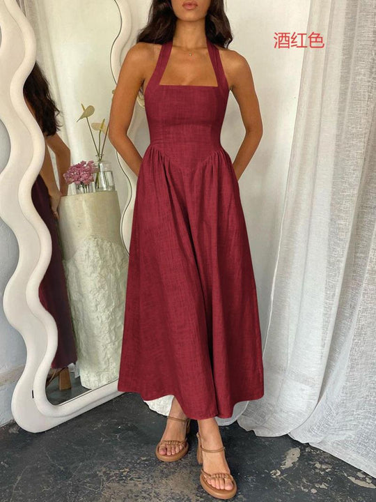 Damen Maxikleid mit sommerlichem Schnitt und süßen Spaghettiträgern