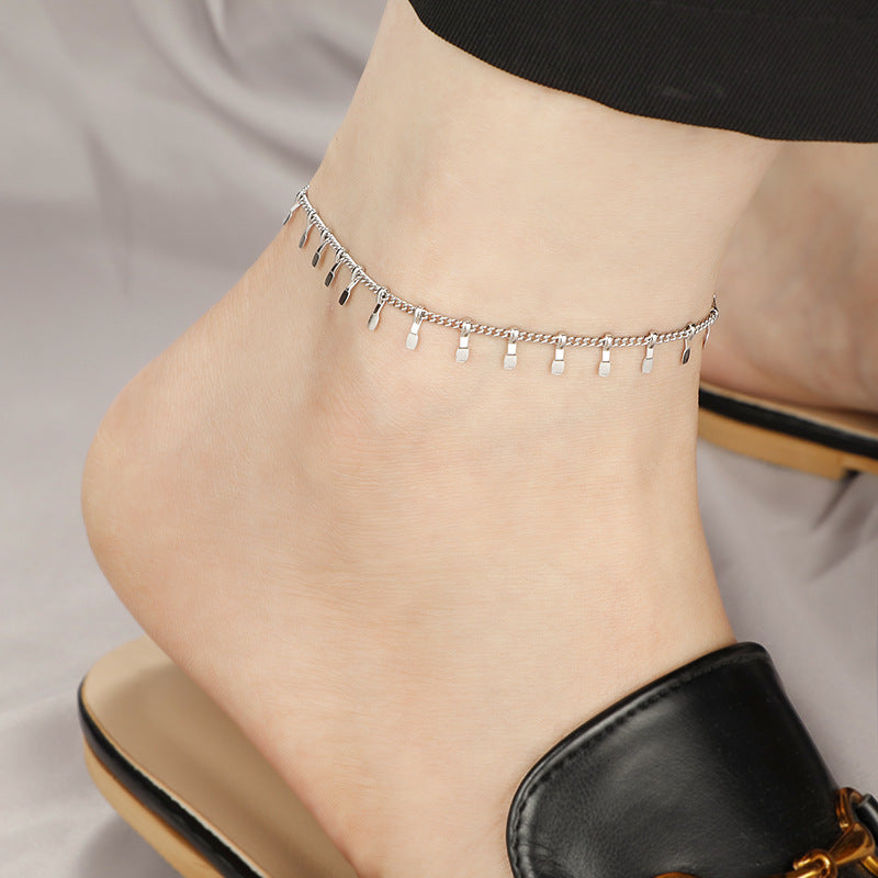 Damen elegante Fußkette mit filigranen Anhängern Shop Nory