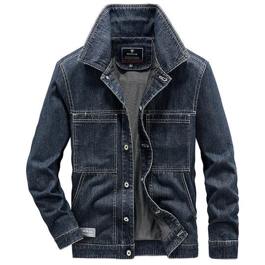 Herren Robuste Denim-Workerjacke mit Netzfutter Shop Nory