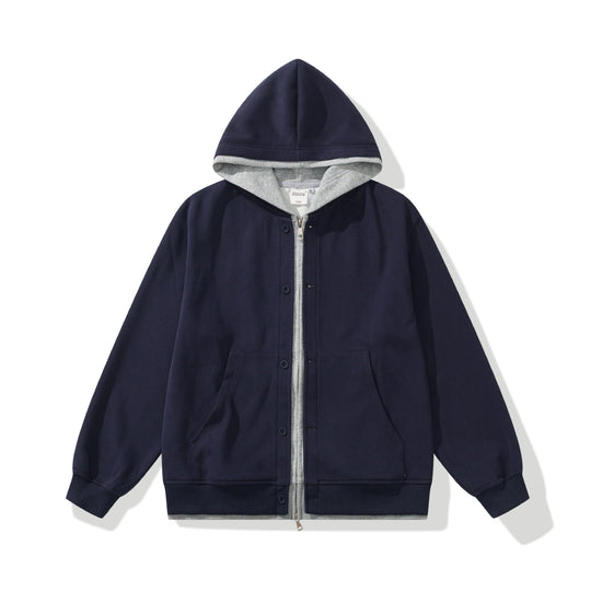 Unisex Boxy-Kapuzenzipjacke aus French-Terry Shop Nory