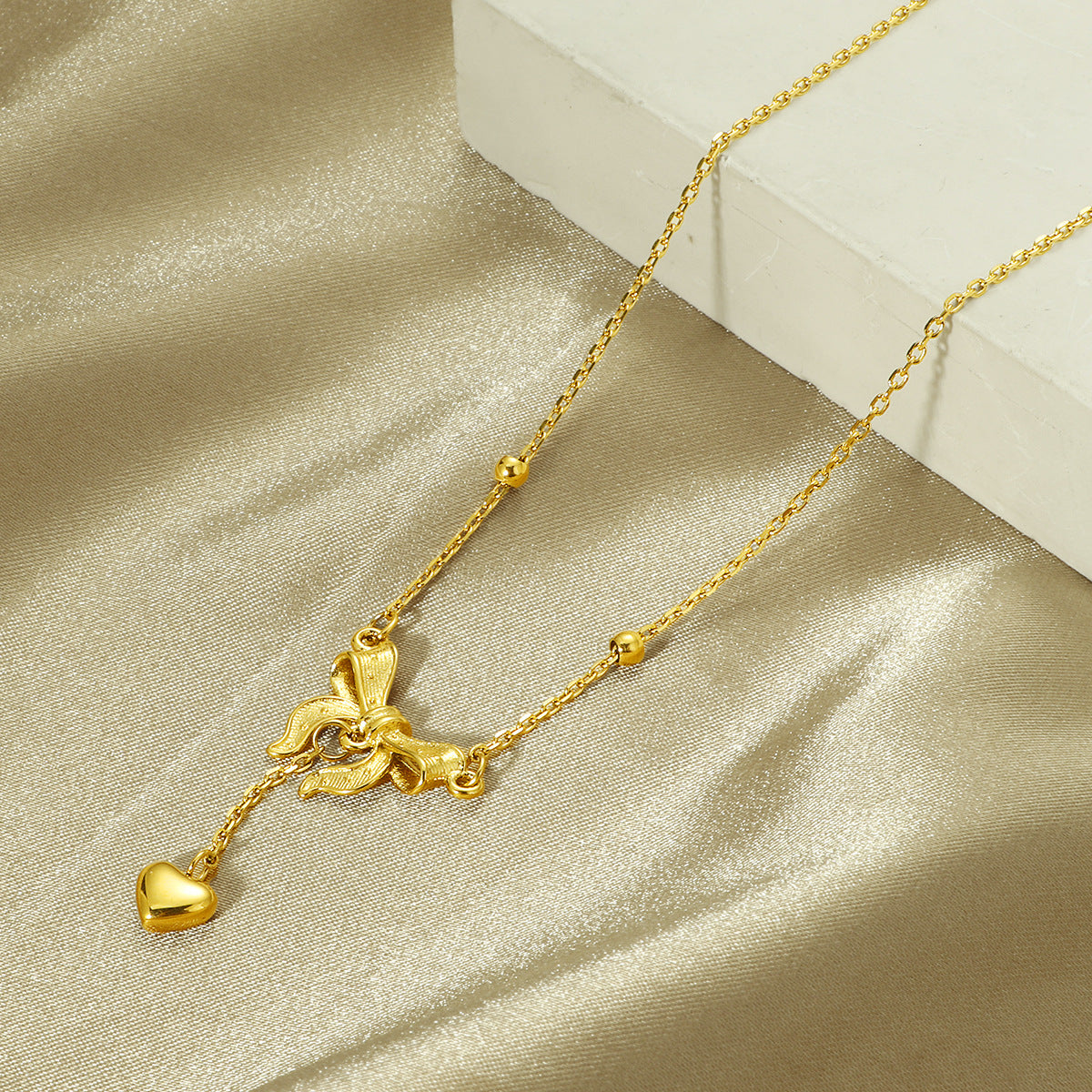 Damen Elegante Schleifenanhänger Halskette Shop Nory
