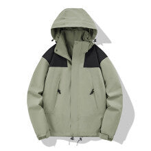 Herren wasserabweisende Softshell‑Jacke mit Kapuze, verstellbarem Saum und Multifunktionstaschen Shop Nory