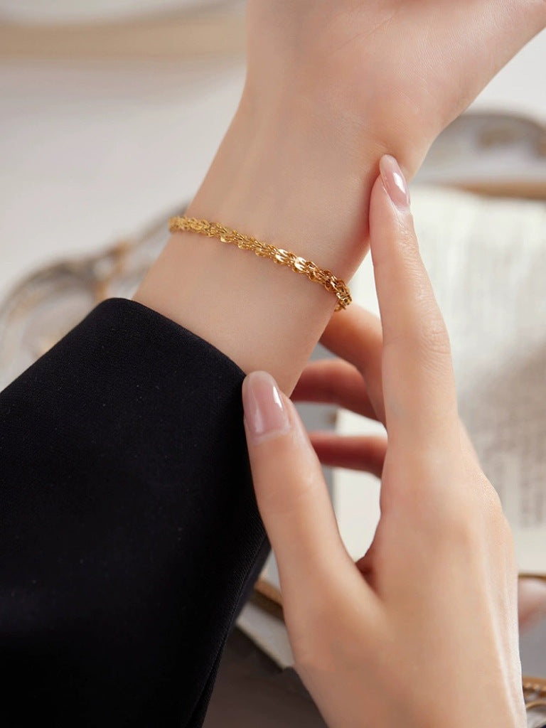 Damen Elegante Verflochtene Kettenarmband Shop Nory