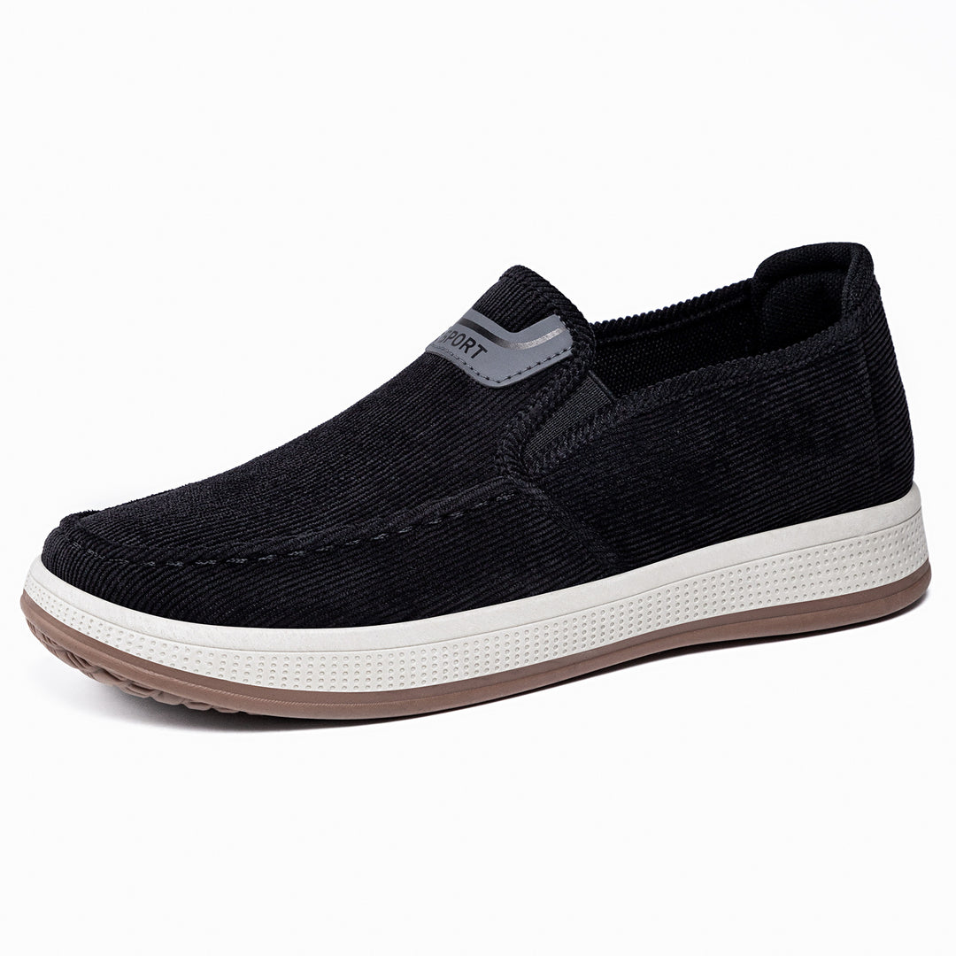 Herren nan Cord-Slipper-Sneaker mit elastischem Einstieg, gepolsterter Innensohle und griffiger Gummilaufsohle Shop Nory