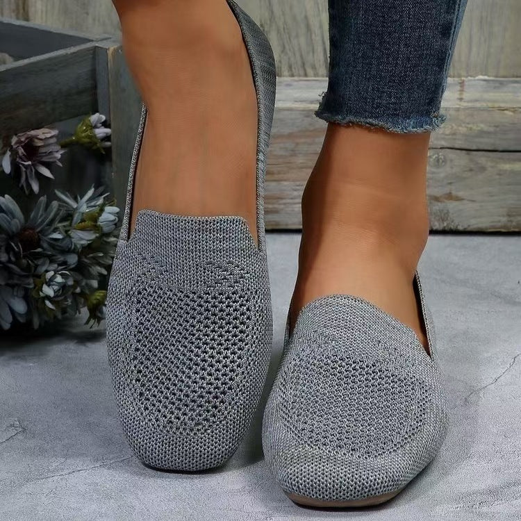 Damen Atmungsaktive Slip-On Ballerinas mit feinem Netzdesign