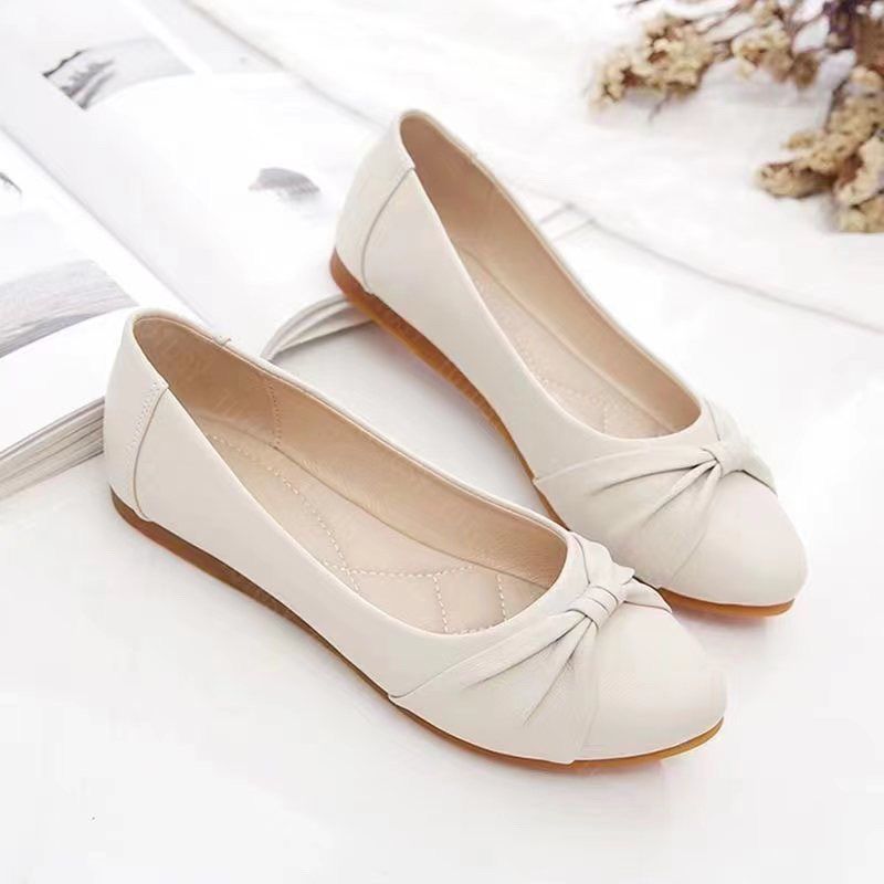 Damen Ballerinas mit modischem Knoten-Design und kuscheligem Innenfutter