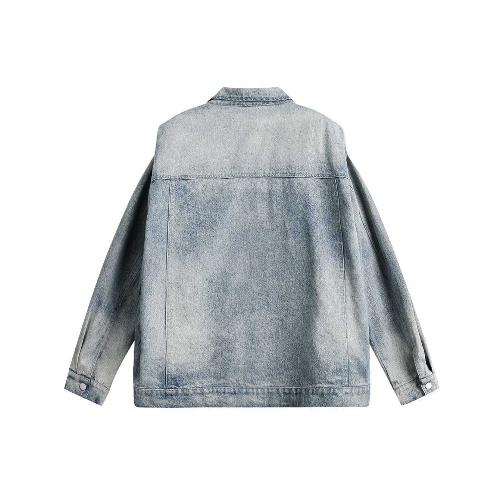Unisex Boxy-Jeansblouson mit Doppelreißverschluss und Pattentaschen Shop Nory