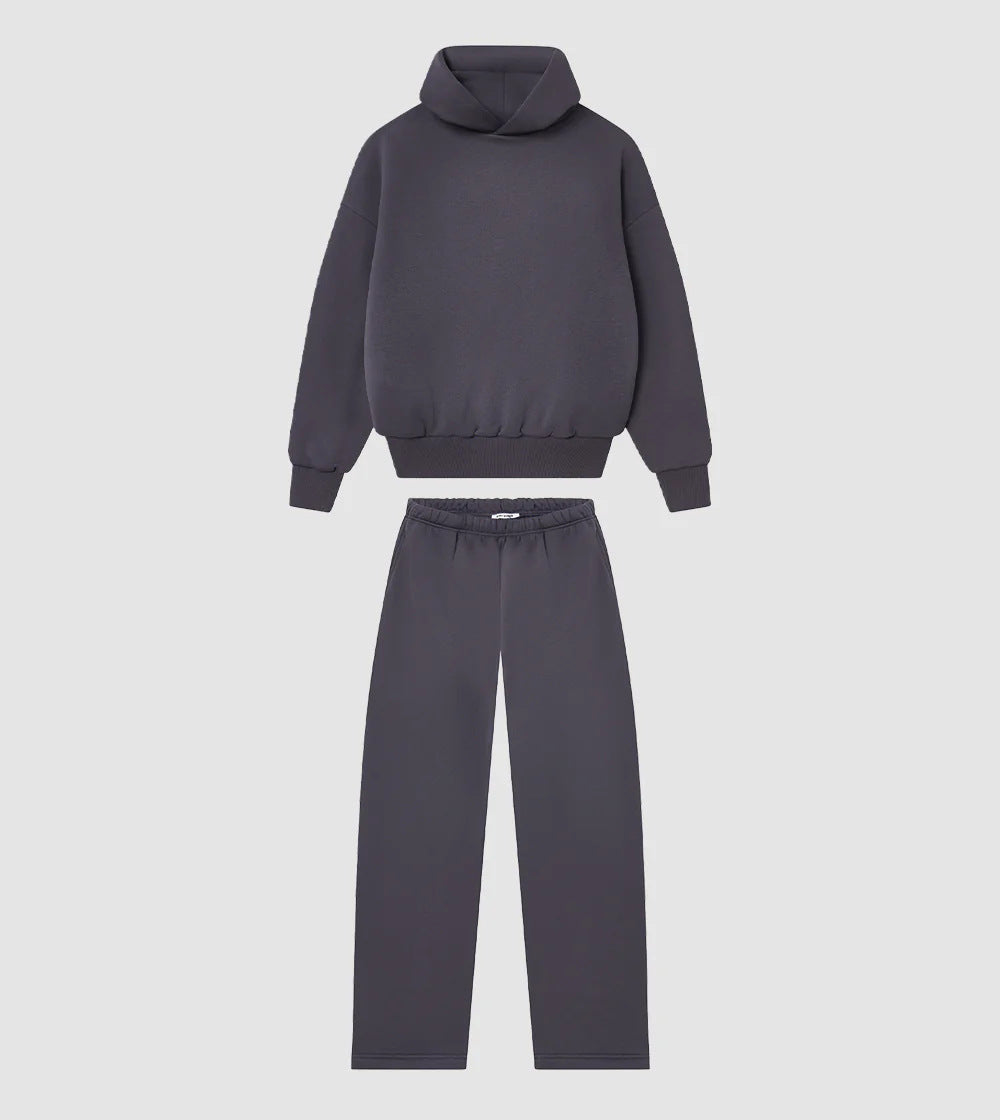 Unisex nan gemütliches Loungewear-Set mit hohem Rollkragen, relaxed-fit Sweatshirt und gerader Sweatpants Shop Nory