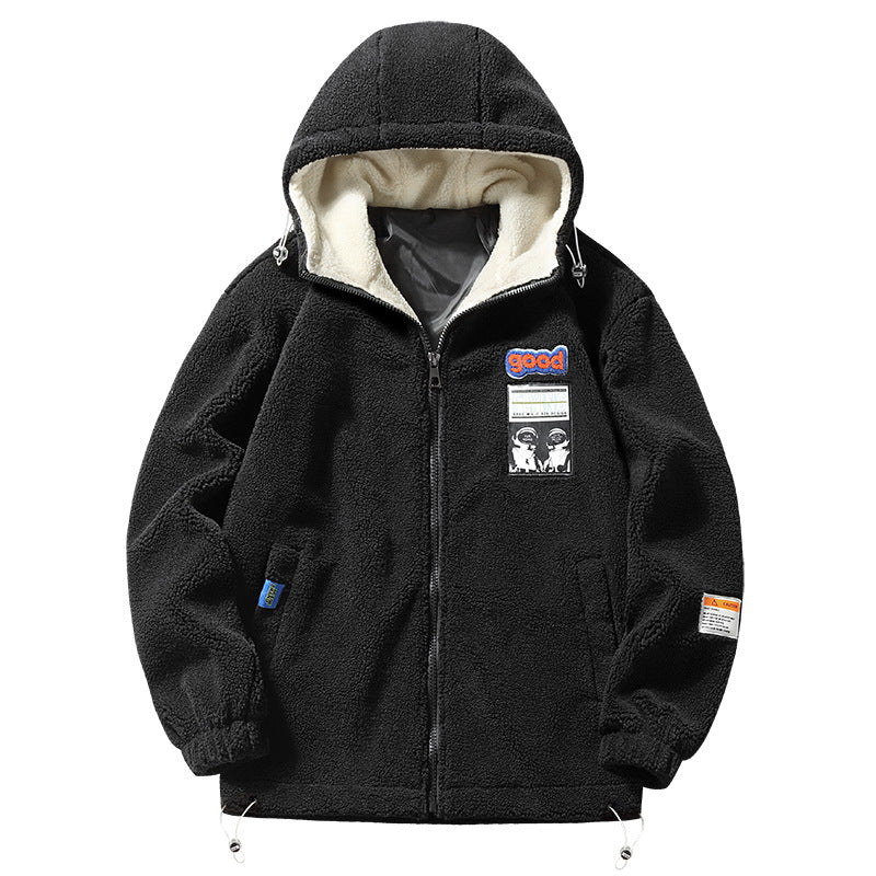 Herren Gemütliche Fleecejacke mit Kapuze Shop Nory