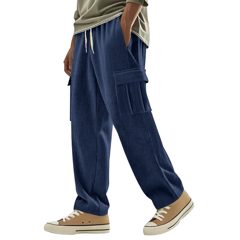 Herren Cordcargo-Hose mit weitem Bein, Tunnelzugbund und aufgesetzten Cargotaschen Shop Nory