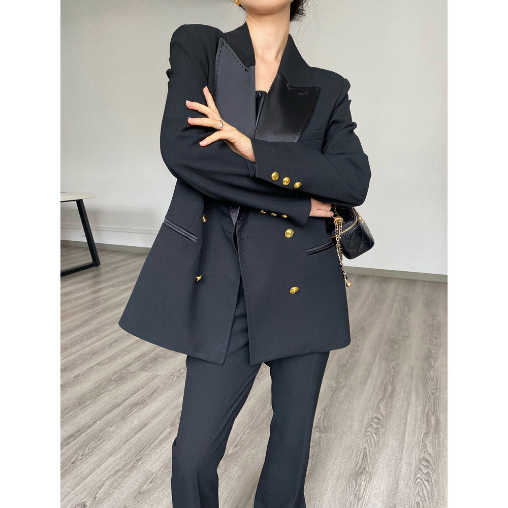 Damen Eleganter Doppeltreiher Blazer Shop Nory