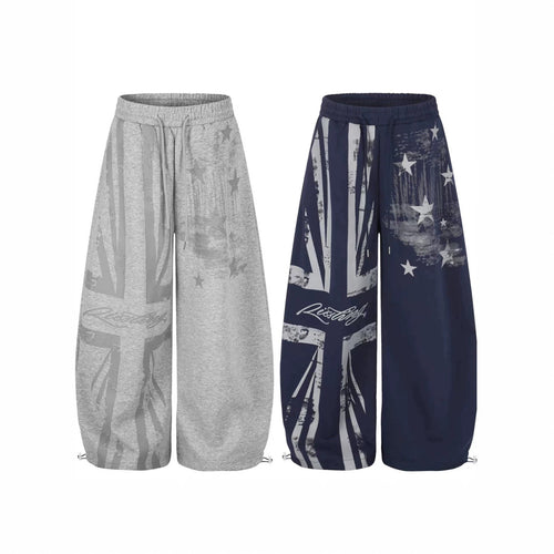Damen Lässige Übergröße Sweatpants mit grafischen Designelementen Shop Nory