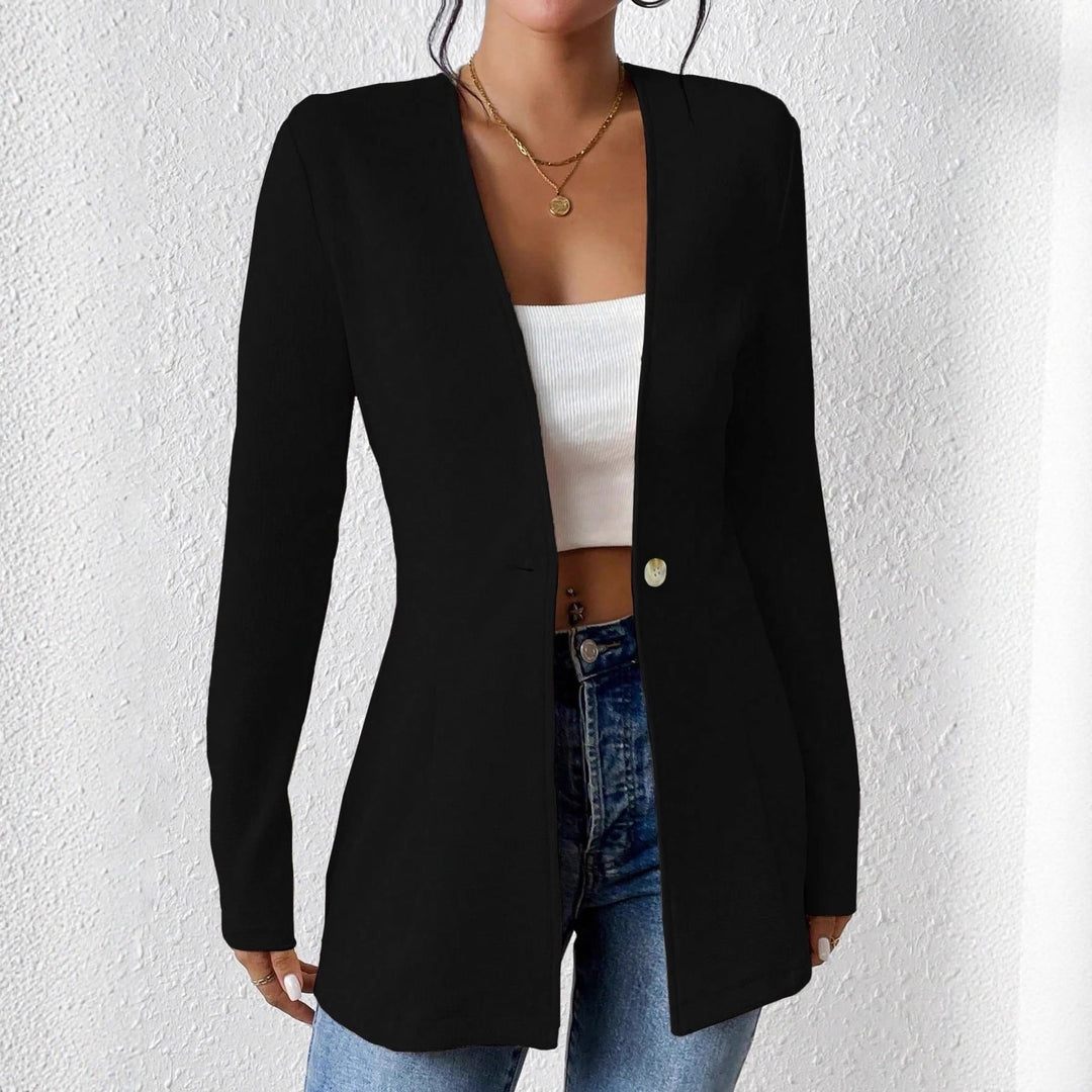 Damen elegante Blazerjacke mit asymmetrischem Schnitt