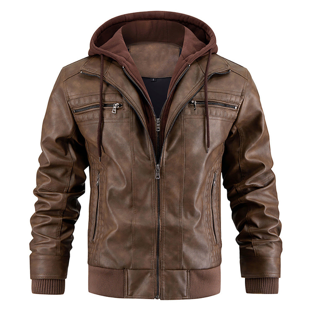 Warme Lederjacke für Männer