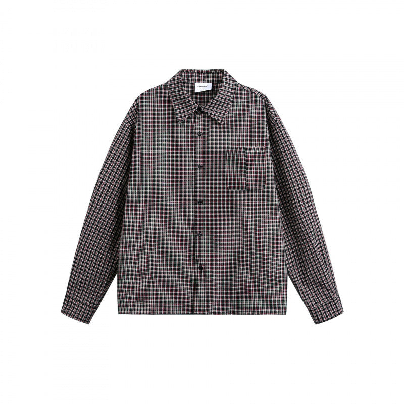 Herren Boxy-Overshirt im feinkarierten Muster mit durchgehender Knopfleiste und aufgesetzter Brusttasche Shop Nory