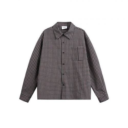 Herren Boxy-Overshirt im feinkarierten Muster mit durchgehender Knopfleiste und aufgesetzter Brusttasche Shop Nory