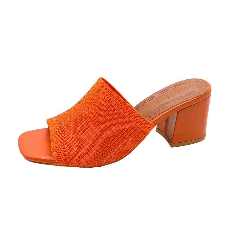 Damen Absatzschuhe mit komfortablem Strickdesign