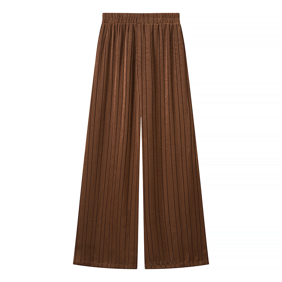 Damen Plissierte Palazzo-Hose aus veganem Lederimitat mit hohem Bund Shop Nory
