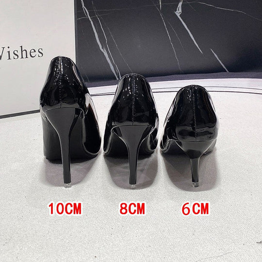 Damen elegante spitze High Heels mit glänzendem Finish